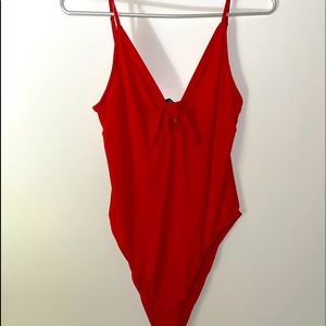 Red h&m body suit size large